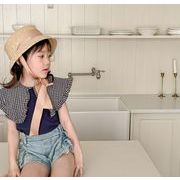 2024 韓国風子供服  ベビー服  チェック柄 チョッキ ベスト トップス 可愛い 2色
