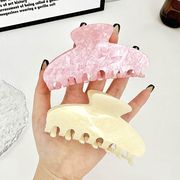バンスクリップ　ヘアクリップ　ヘアアクセサリー　アクリル　韓国ファッション