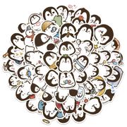 50枚入 動物  ペンギン ステッカー 手帳素材 penguin  装飾ステッカー  ペンギン雑貨  シール