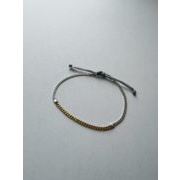 Small 18K gold vermeil& silver Cuban link bracelet