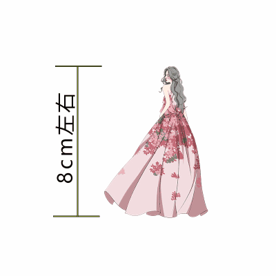 カフェ風 シール ステッカー ガール少女 ファッション 春 ドレス コーディネート イラスト 50枚入