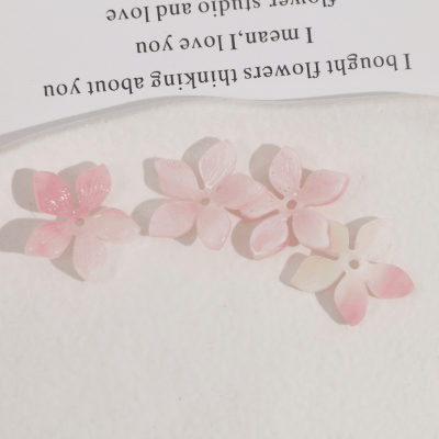 春新作 アクセサリーパーツ 手芸DIY ヘアアクセサ ピアス アクリル樹脂 べっ甲風 穴ある 桜