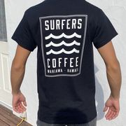 2024春夏　Tシャツ SURFERS COFFEE  バックロゴ　T ブラック