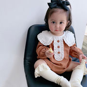 韓国子供服新しい赤ちゃんの連体服春の韓国版の子供の襟の赤ちゃんの服の赤ちゃんのお尻の服