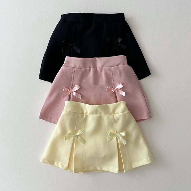 【2024春夏＆リボン】韓国風子供服 ベビー服 キッズ 女の子 ベビー服　スカート
