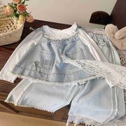 韓国風子供服 ベビー服 女の子  トップス  シャツ+デニム2点セット 分けて販売 80-130cm