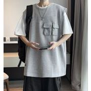 2022春夏新作 メンズ 男 カジュアル 袖なし 丸首 トップス Tシャツ インナー 2色 M-2XL