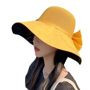 日よけ帽子女性春夏外出遮顔紫外線防止大沿漁師帽子通気日よけ帽子折り畳み可能