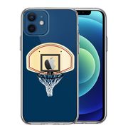 iPhone12 側面ソフト 背面ハード ハイブリッド クリア ケース バスケットボール ゴール