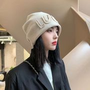 秋冬の新作 文字柄 ニット帽 韓国流行のレディース帽子
