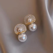 ジルコン 真珠のイヤリング 韓国のファッションイヤリング 新しいトレンディなイヤリング