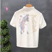 2024春夏新作 メンズ 男 カジュアル 半袖 プリント ポロシャツ Tシャツ インナー M-4XL