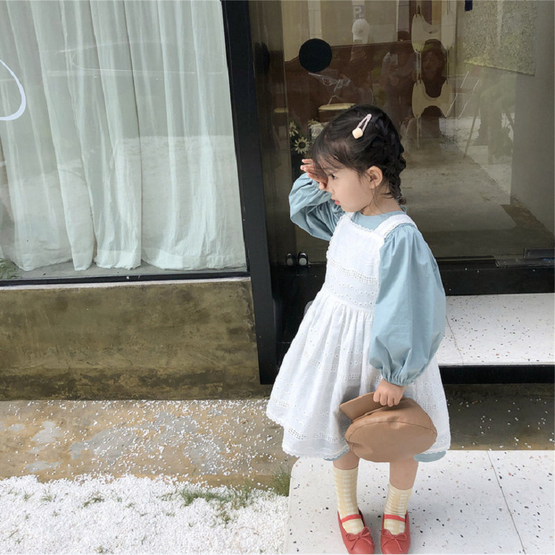 韓国風子供服 子供 キッズ 女の子 ワンピース 長袖  ゆったり 可愛い ロングワンピ