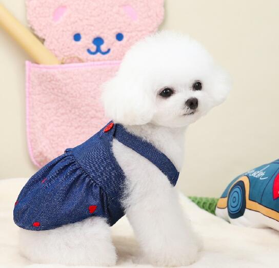 犬服 春夏 可愛い ワンピース  柔らかい ペット用品  カワイイ 小型犬 中型犬  散歩