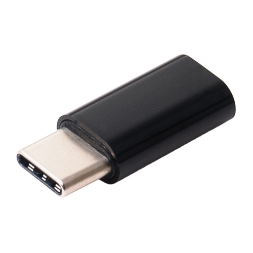 【5個セット】 MCO USB20 microB-USB TypeC変換アダプタ ブラッ