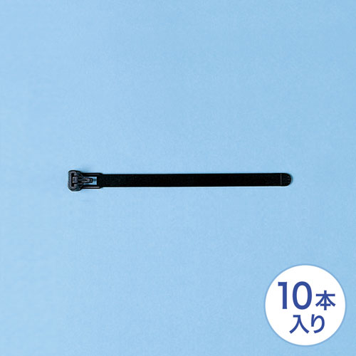 【10個セット】 サンワサプライ ケーブルタイ(ワイド) CA-613NX10
