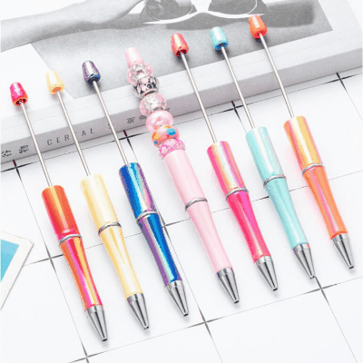 新入荷 DIY手作りキット ビーズボールペン パーツ オリジナルボールペン UV変色 ビーズペン 15色