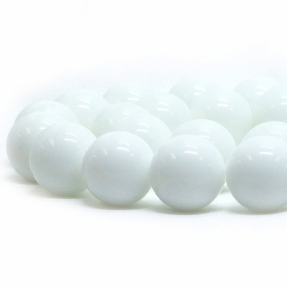 ホワイトオニキス（人工石）【丸玉】14～14.5mm【天然石 ビーズ パワーストーン】