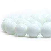 ホワイトオニキス（人工石）【丸玉】14～14.5mm【天然石 ビーズ パワーストーン】