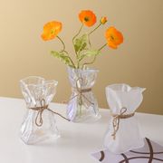 花瓶 おしゃれ 北欧 フラワーベース オーロラ ガラス 一輪挿し かわいい 可愛い 花器  ガラス花瓶