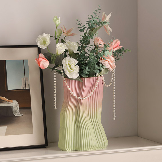 グラデーション 花瓶 シンプル モダン Amazon.co.jp: 花瓶グラデーション青緑色ストレートボディクロージング