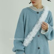 ショルダー携帯ストラップ　 チュール　フリル　韓国ファッション　デザイン