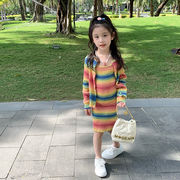 2024新しい韓国スタイルの子供服レインボースーツジャケット+ドレススーツ