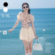 レディース ビキニ 水着 ワンピース 海水浴 プール ショートスカート少女風 デザイン感  シンプル