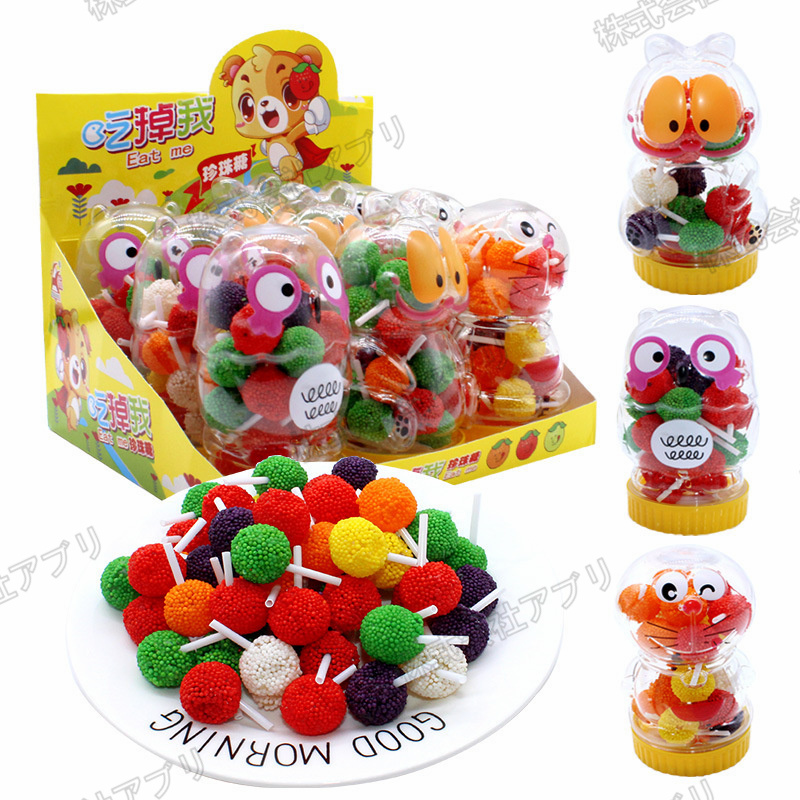 【9缶入】ラズベリー型グミ　フルーツミックス味　ASMR　SNS話題　人気　咀嚼音　棒を付き