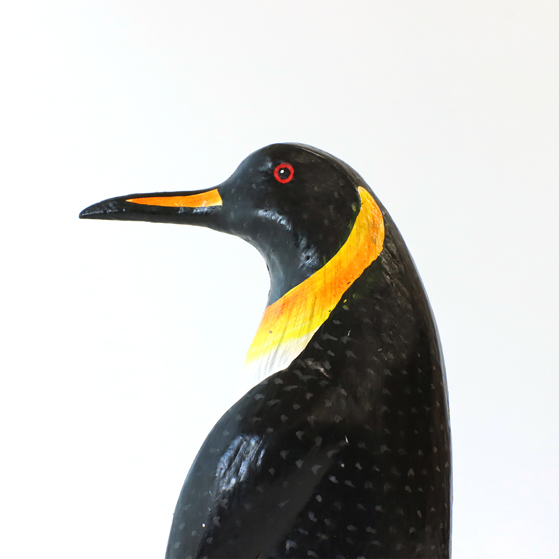激レア ペンギン ハワイ マウイ ギャラリーアート作品 置物 1979年 木彫ペンギン H20 [インドネシア木彫置物アニマル 動物マリン