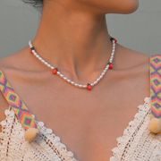 可愛い パール いちごのネックレス イチゴ モチーフ  いちごのアクセサリー いちごの雑貨 女性ネックレス