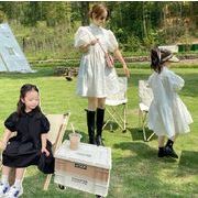 大人気　韓国子供服   韓国ファッション　シャツワンピース　フリル 親子服　子供服　キッズ