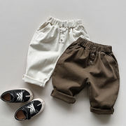 ins 秋新作　子供服　カジュアル　ロングパンツ　裏ピーチ起毛　ボトムス　男女兼用　ズボン　無地　秋冬