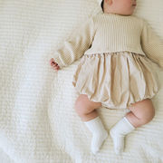 ins 秋新作　ベビー服　ロンパース　長袖　ワッフル　カバーオール　切り替え　可愛い　おしゃれ　柔らかい