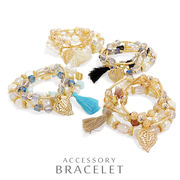 ▼MAGGIO▼【リゾート感溢れる】ボヘミアンビーズブレスレット4本セット