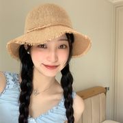 麦わら帽子　UVカット　春夏　レディース　韓国ファッション　オシャレ　ストロー