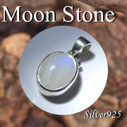 CSs 44-0483 ◆ Silver925 シルバー ハンドメイド ペンダント ブルームーンストーン N-502