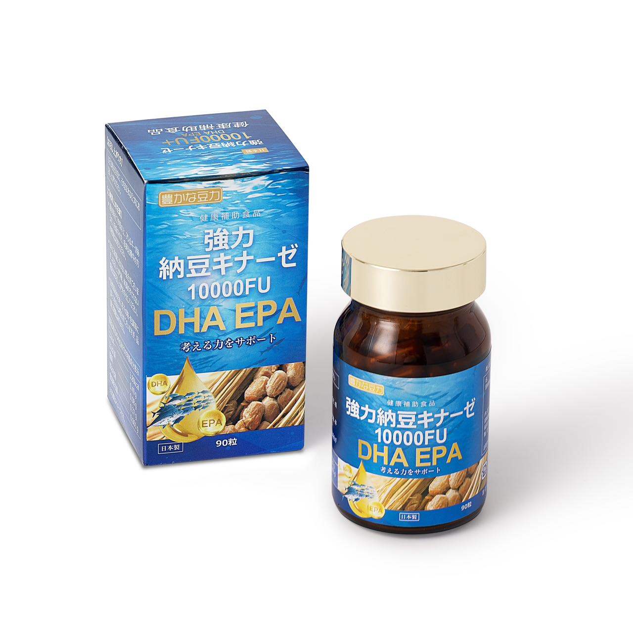 健康用品 納豆キナーゼ10000FU+DHA 3個