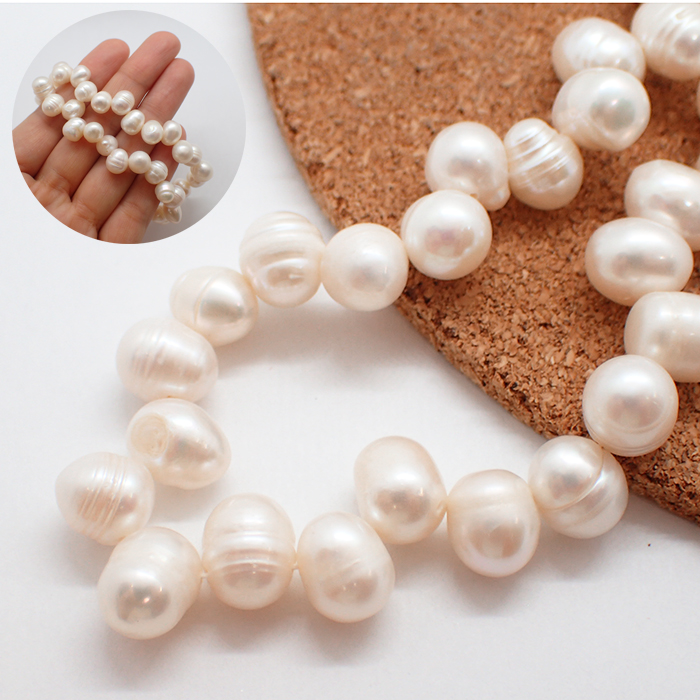 【103. 淡水パール ビーズ クレオパトラ】1連（4-5mm/7-8mm）国内発送 ◆淡水真珠 バロック