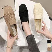 【日本倉庫即納】 ローファーメッシュパンプス 韓国シューズ