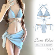 バーバリーブルーレーベル　ビキニ　パレオ付き バーバリーブルーレーベル ビキニ パレオ付き バーバリーブルー