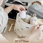 人気バッグ　ベビー用品収納　多用途収納　オムツ収納　小物収納　化粧品収納　26*21*15cm　2色展開