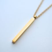 ステンレス プチ オベリスク ペンダント チェーン付き