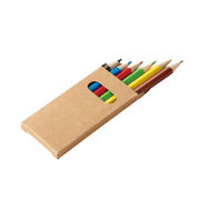 （低額ノベルティ）ミニ色鉛筆6本セット　(P3615)