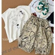 2024夏新作  ベビー服 韓国風子供服  男の子  袖なしトップス+ ショートズボン   分けて販売  80cm-130cm