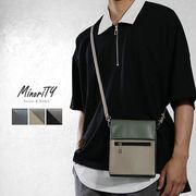 【雑貨】バイカラー ミニショルダー バッグ スマホバッグ /MinoriTY