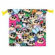 【10月入荷予定】しんちゃんフラット巾着　ぎゅうぎゅう／変身しんちゃん