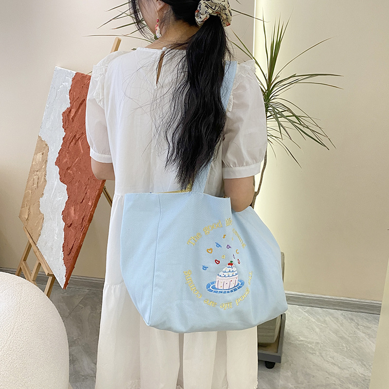トートバッグ エコバッグ 春夏 ストライプ柄 かわいい 韓国