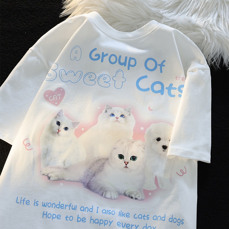 FALLETTネロフライ半袖Tシャツ 猫 クロップ 女性 半袖 51PpTx6nRDL.jpg