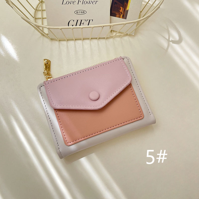 6色】お財布 バイカラー 二つ折り財布 小銭 お札 カード